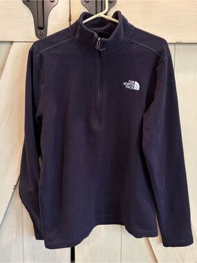The North Face Men's Navy Quarter-Zip Fleece Pullover Size Large